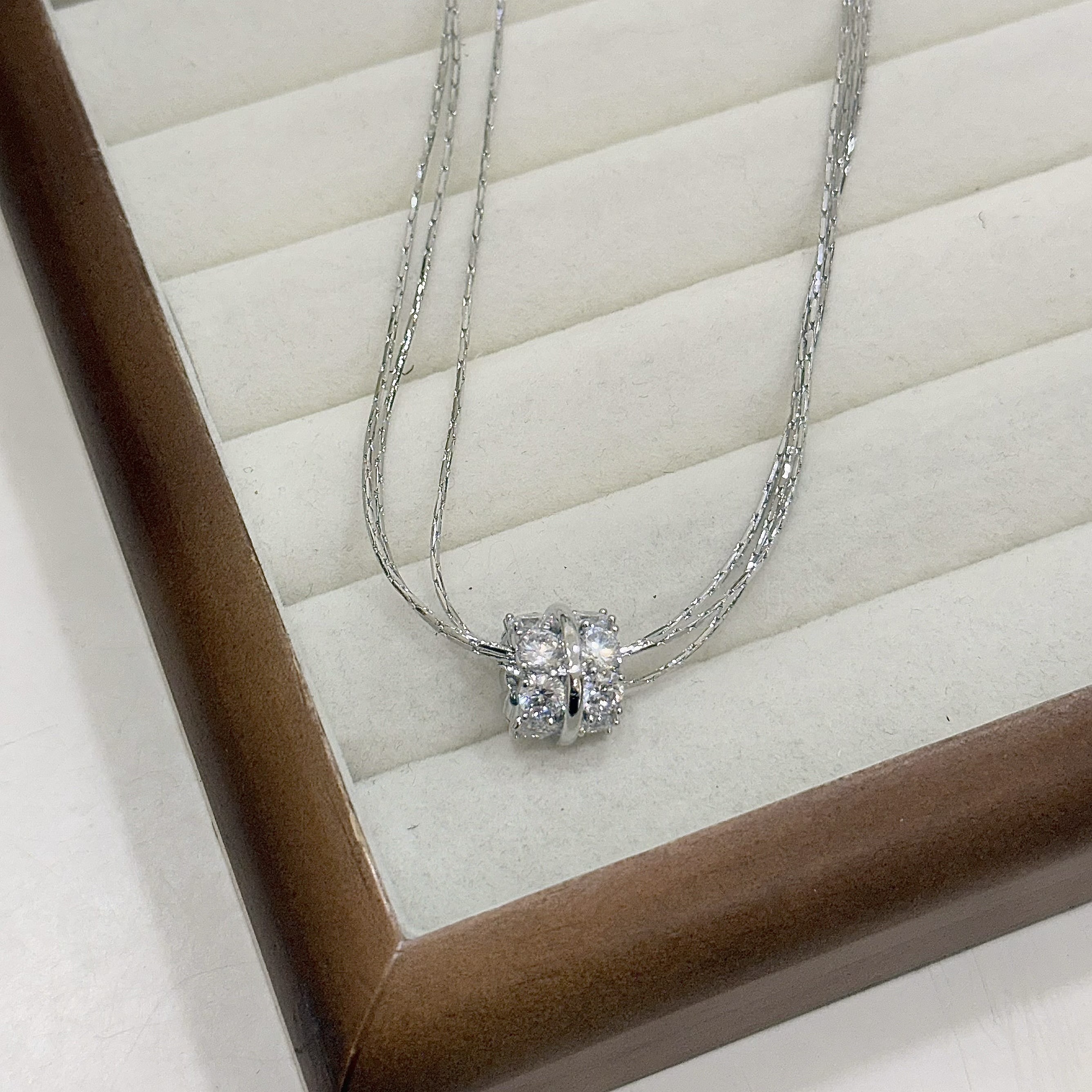 K21滿鑽圓環三層頸鏈