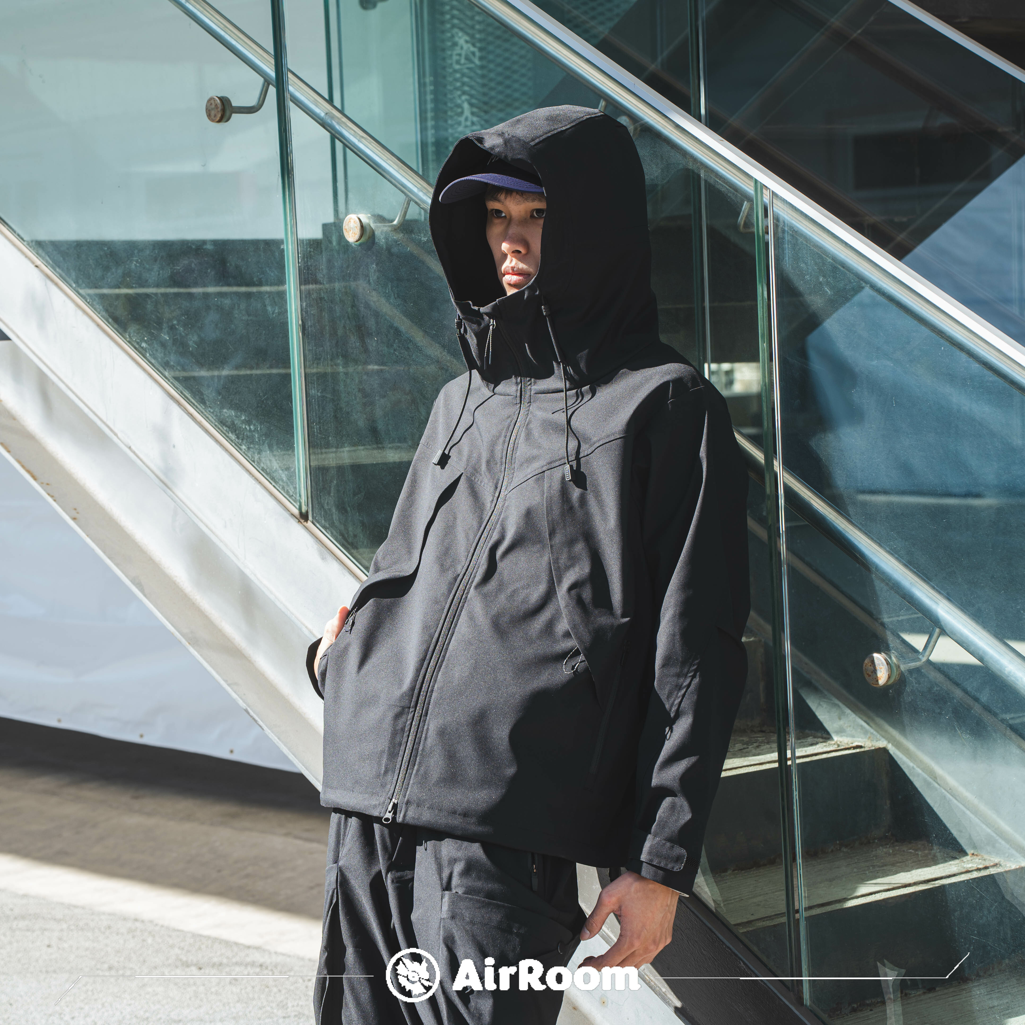 2024AW oqLiq Cicada Wings Windbreaker SOLOTEX 面料 機能 連帽 風衣 外套 雙拉鍊 現貨 24AO03