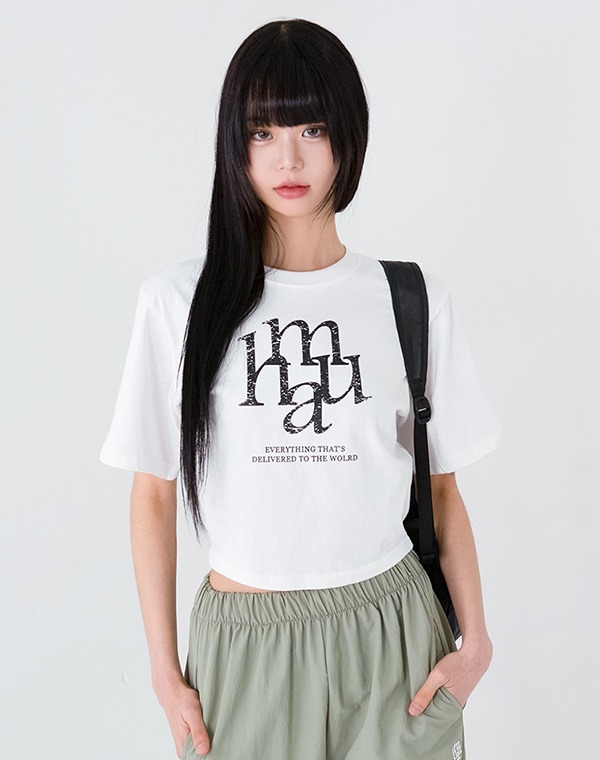 預訂｜MUAHMUAH PIGMENT CROP HALF T-SHIRT