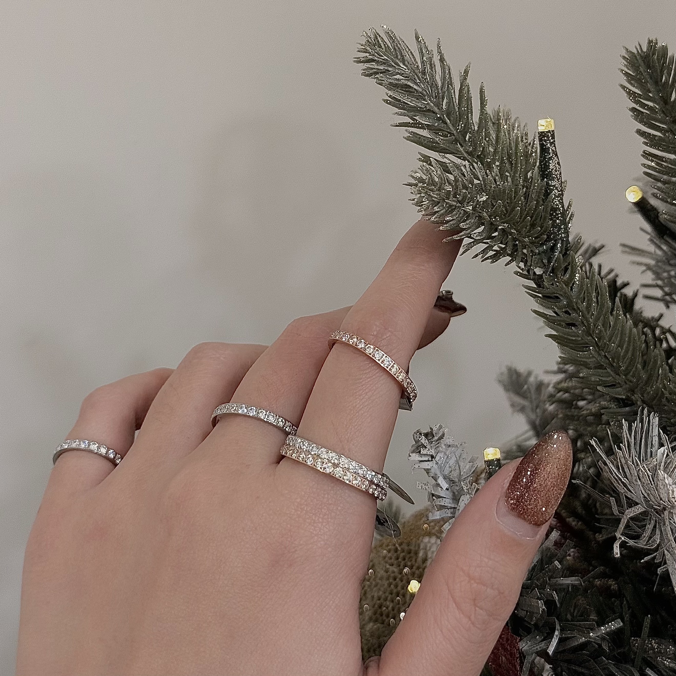 K34【鈦鋼】滿鑽鈦鋼戒指