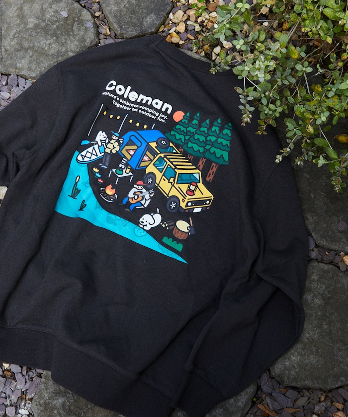 2024AW Coleman × matsui × FREAK'S STORE matsui lake side camp crew neck sweatshirt 河邊 露營車 三方 聯名 松井 先生 大學T 現貨 1021127000007