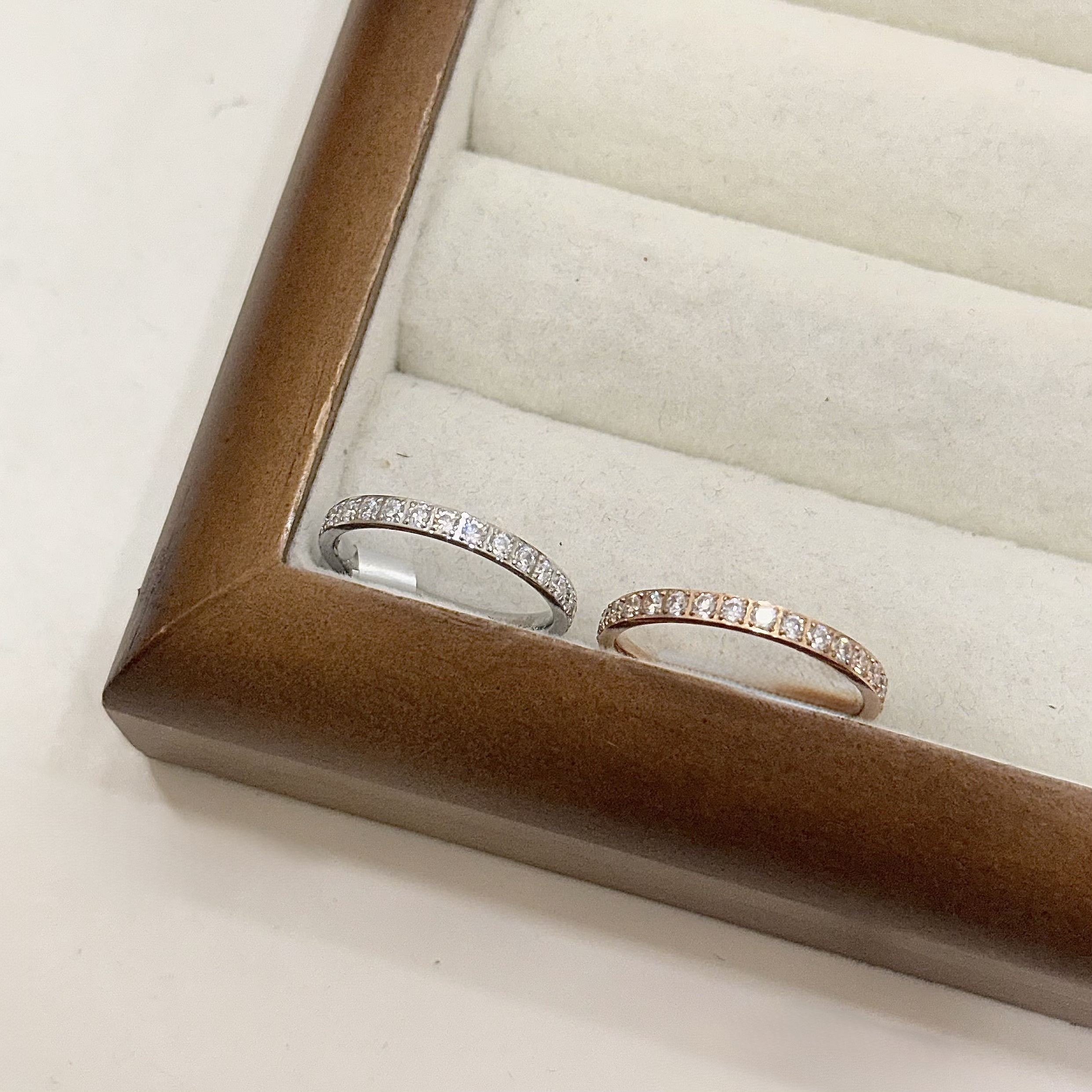 K34【鈦鋼】滿鑽鈦鋼戒指