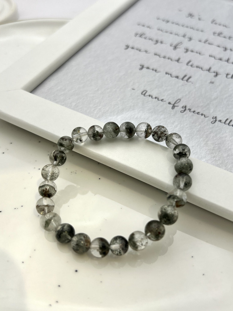 C046-綠幽靈手鍊7mm【現貨】