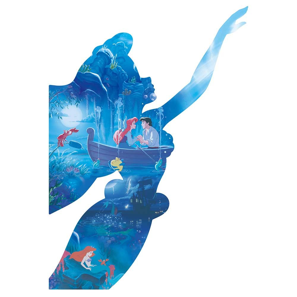 拼圖剪影-小美人魚-相框