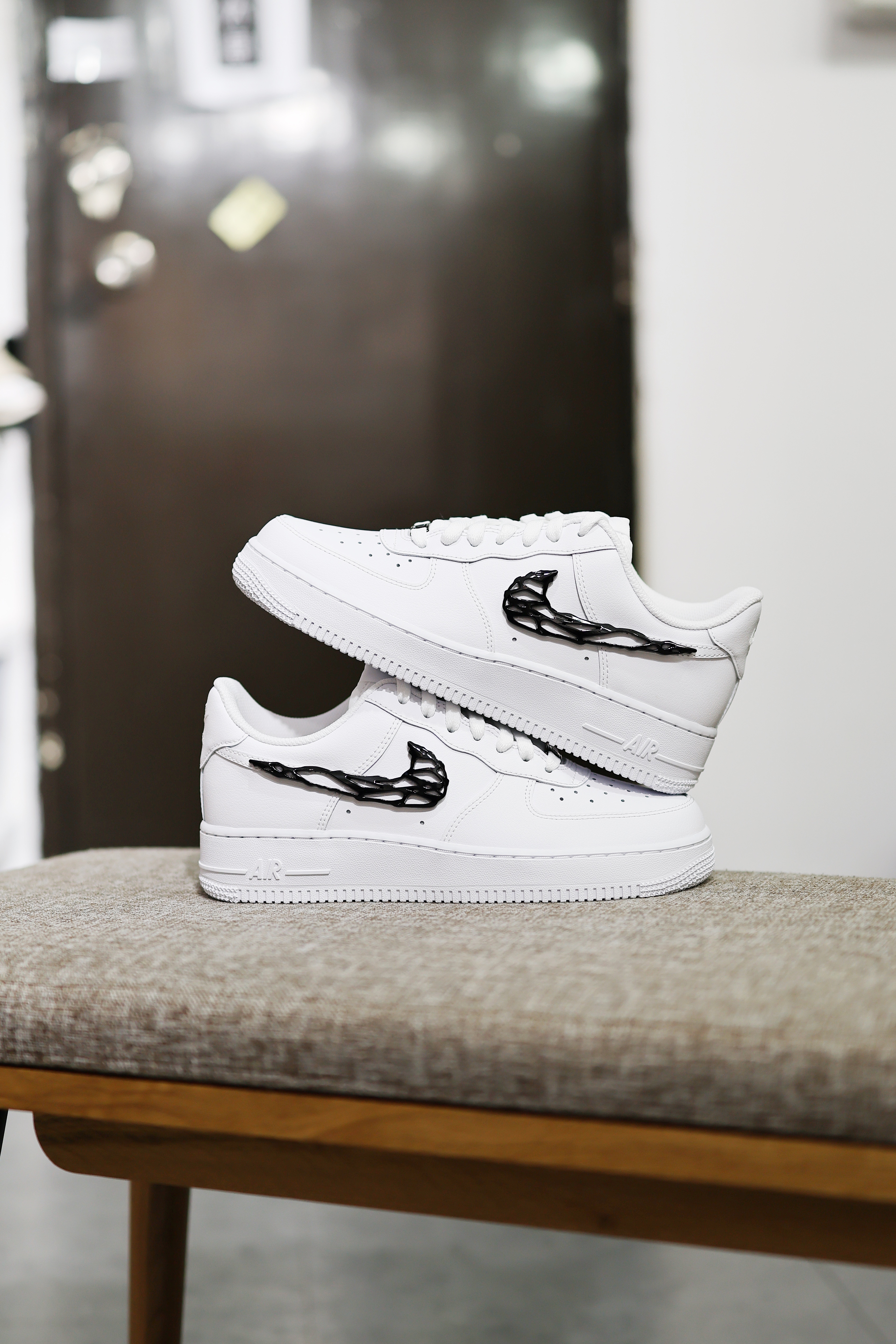 NIKE AIR FORCE 1 AF1 黑色液態金屬Y2K  IF1686-101