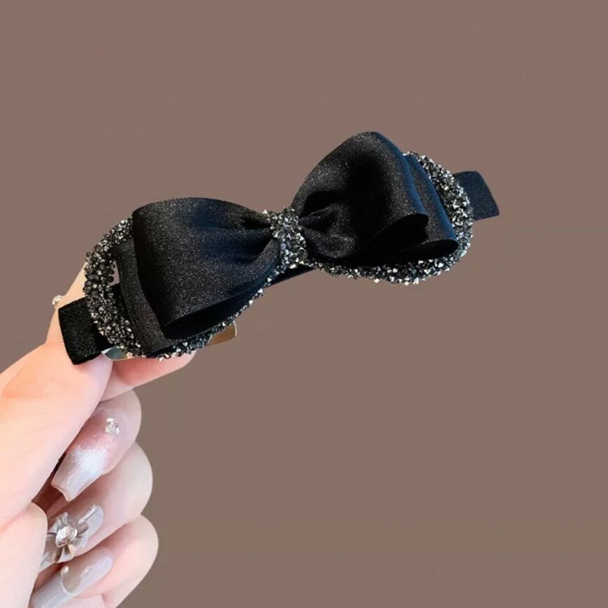 輕奢法式水鑽蝴蝶結髮夾(特價)