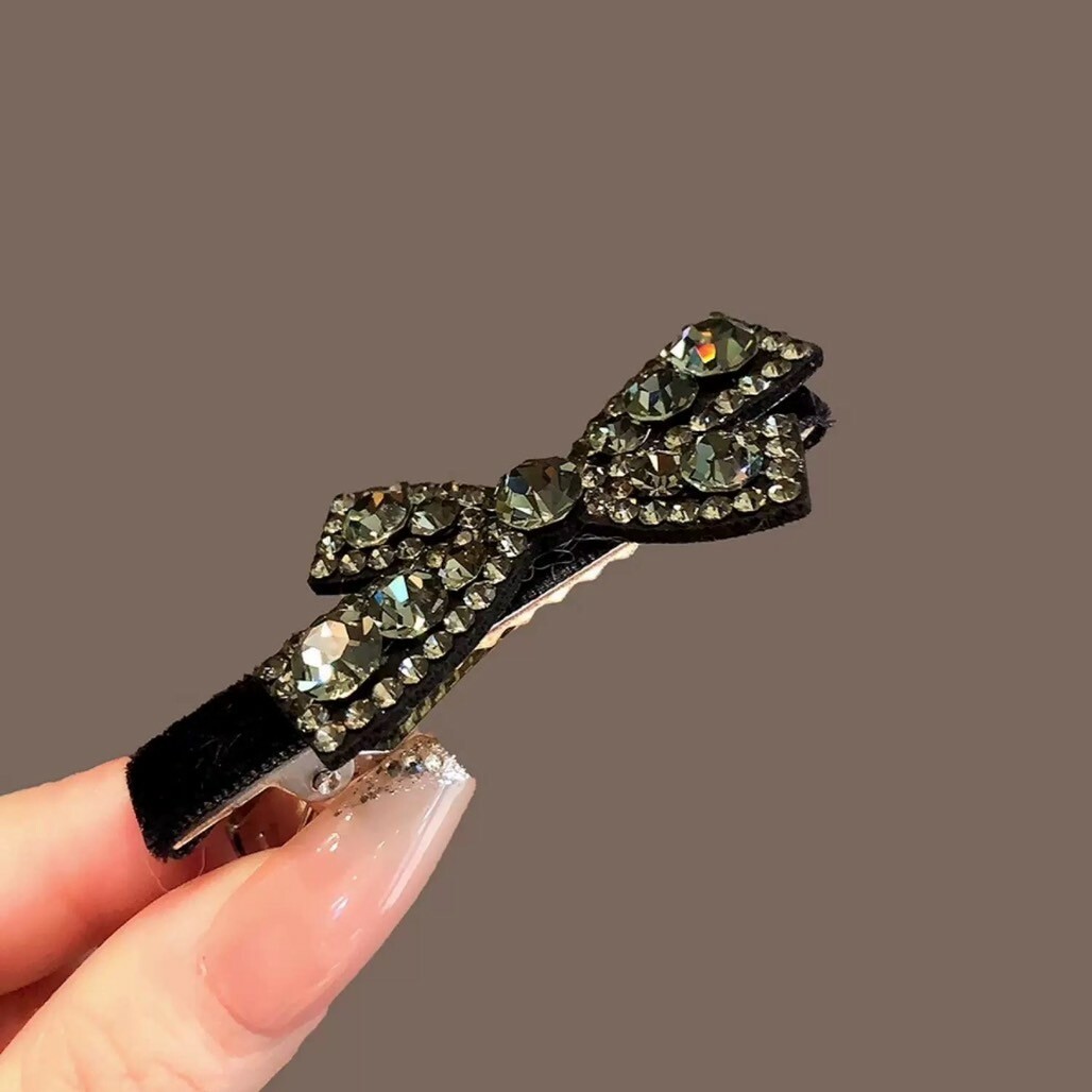 超閃仙氣蝴蝶結絨底髮夾(特價)