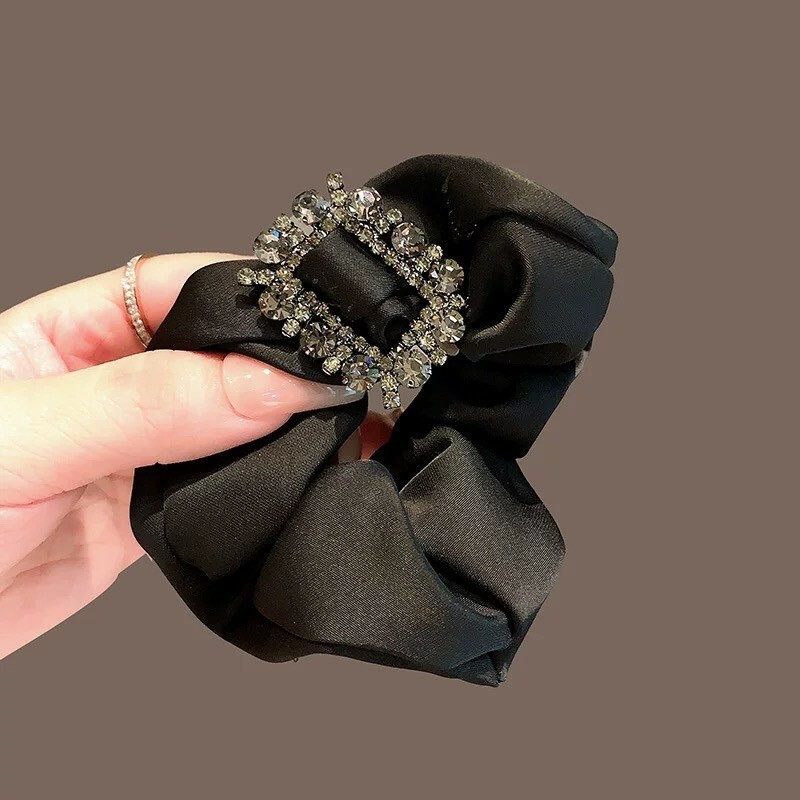 光澤感水鑽氣質大腸髮圈(特價)