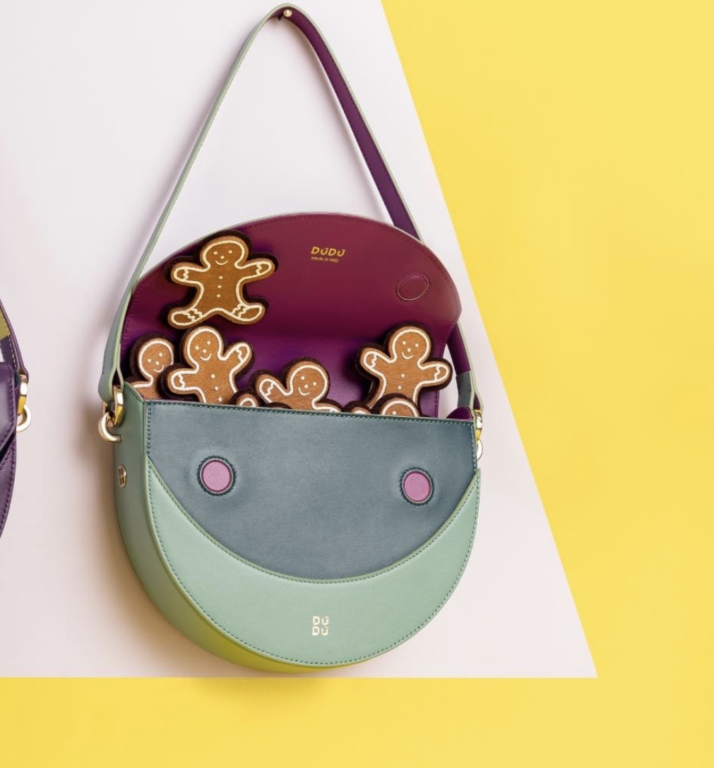 Dudu Leather half moon crossbody bag - Smile (SKU :  534-6008-37) 綠色