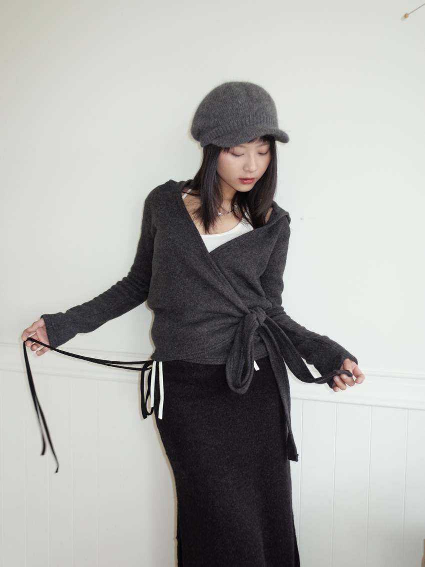 cozy brushed hoodie with drawstring detail