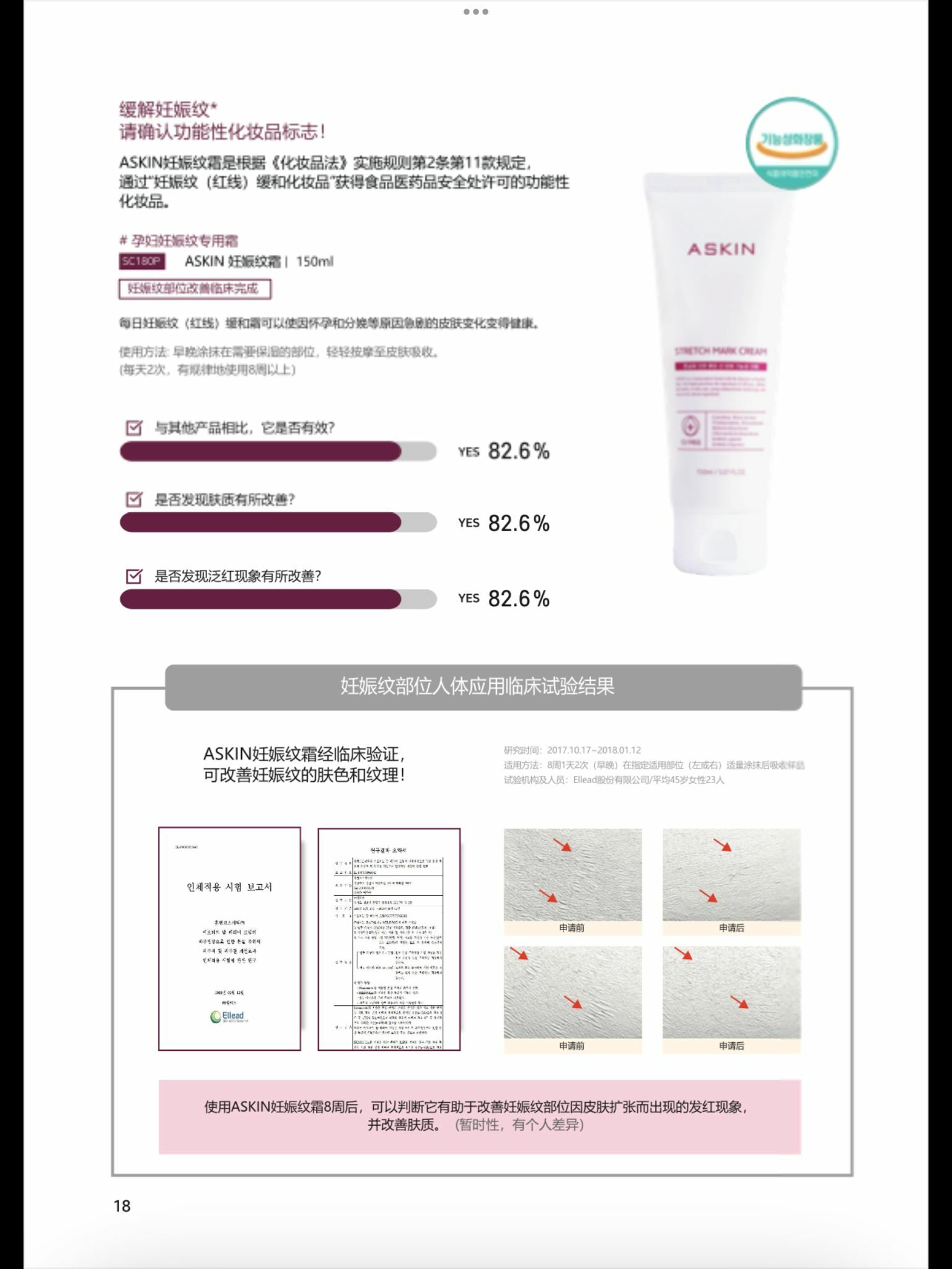 【直播】ASKIN KR092956 STRETCH MARK 霜 150ml