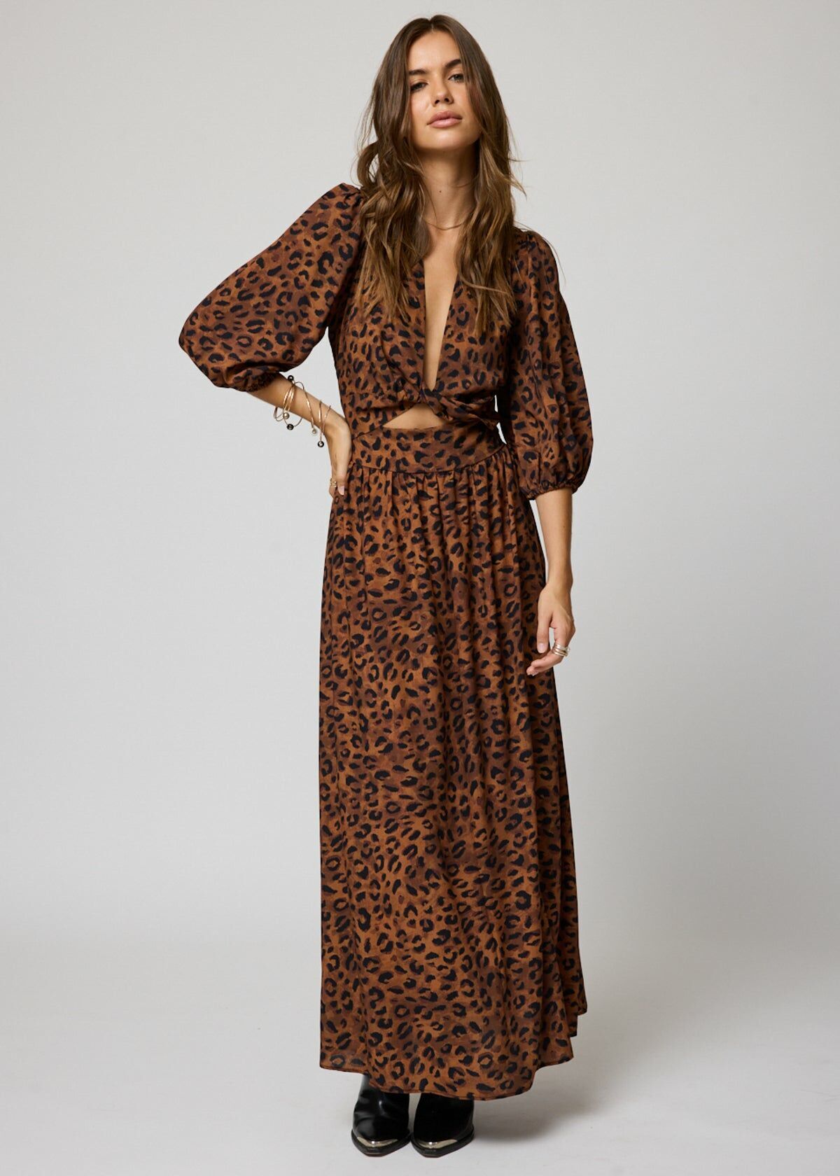 Knot Front Maxi Dress