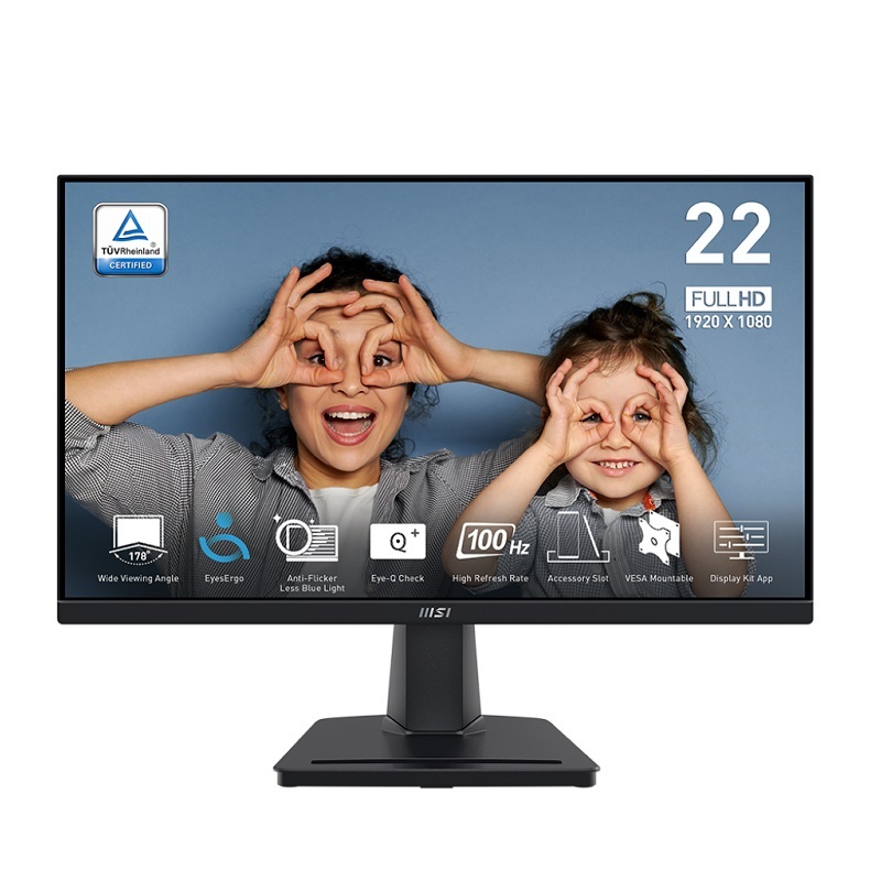 米特3C數位–MSI 微星 PRO MP225V HDMI/D-Sub/VA/1ms/100Hz/防閃爍/低藍光/無喇叭 21.4吋液晶螢幕