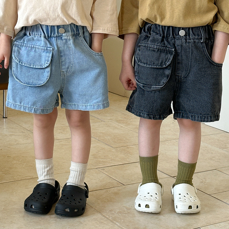 2色圓弧口袋牛仔褲