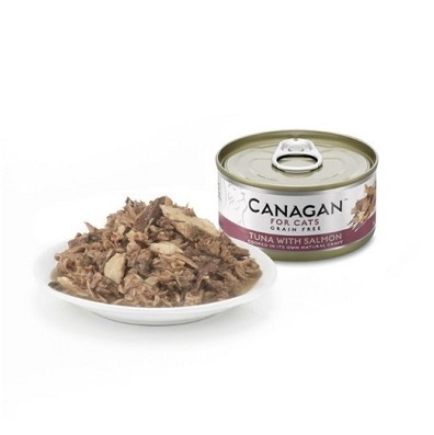 Canagan 貓罐頭 吞拿魚伴三文魚配方 (紫) 75g【原箱12 罐】