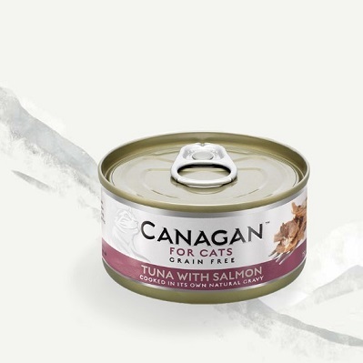 Canagan 貓罐頭 吞拿魚伴三文魚配方 (紫) 75g【原箱12 罐】
