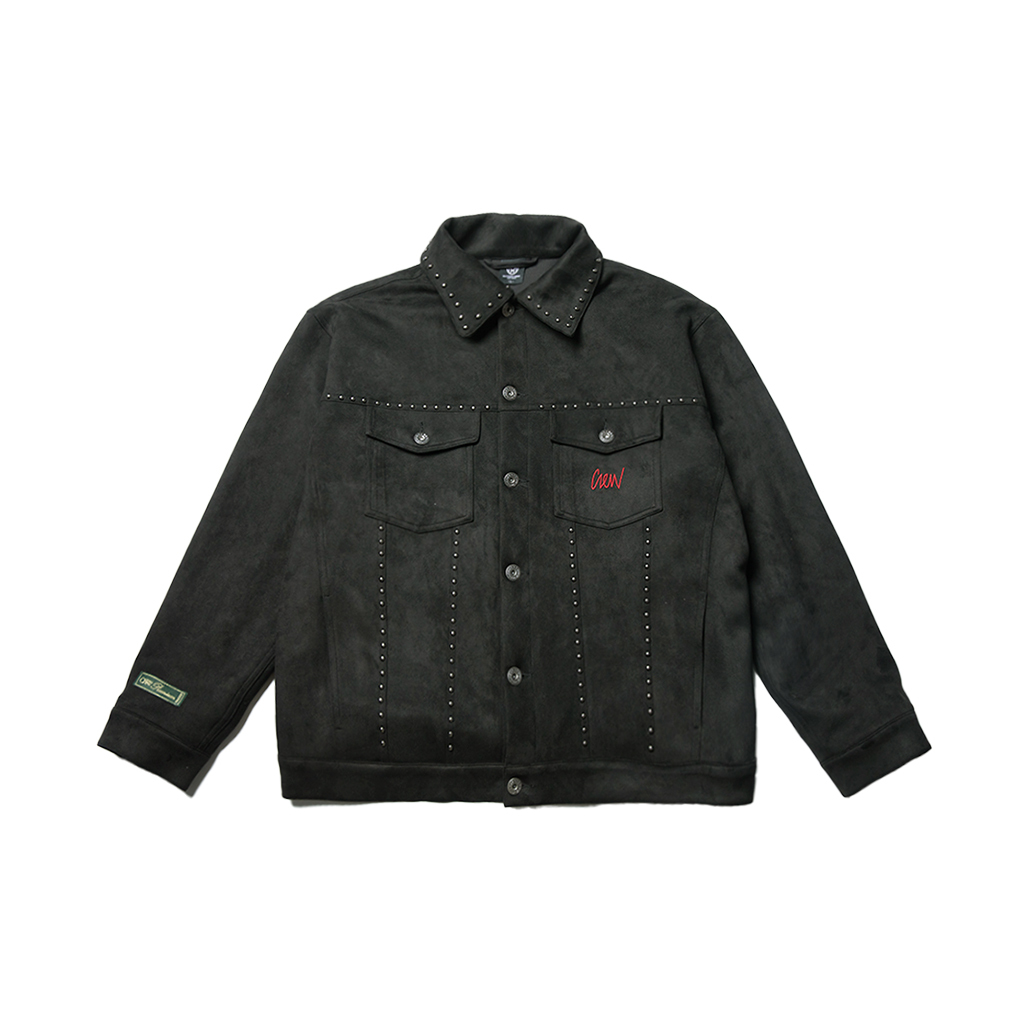 MJF-CREW-鉚釘麂皮夾克