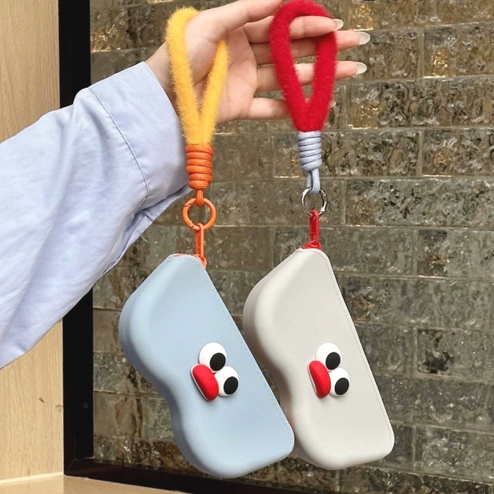 搞怪表情 矽膠眼鏡袋/收納包