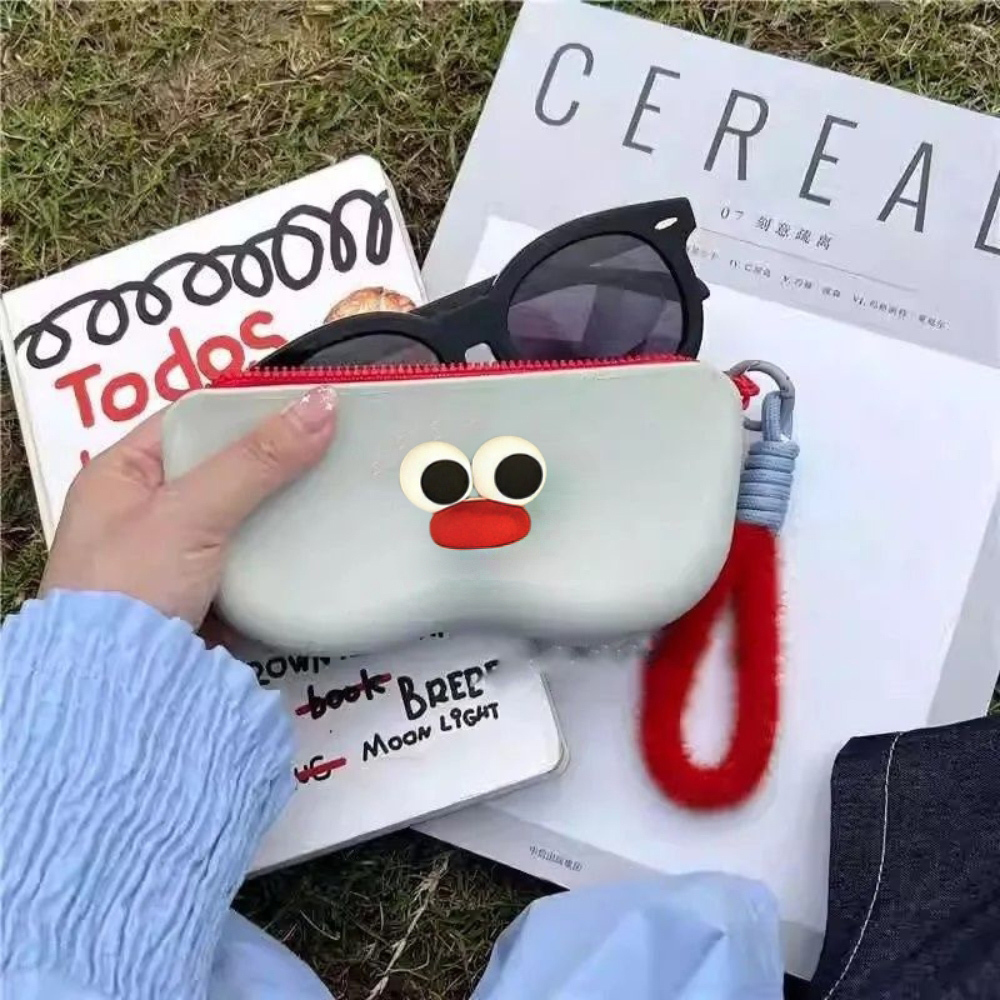 搞怪表情 矽膠眼鏡袋/收納包