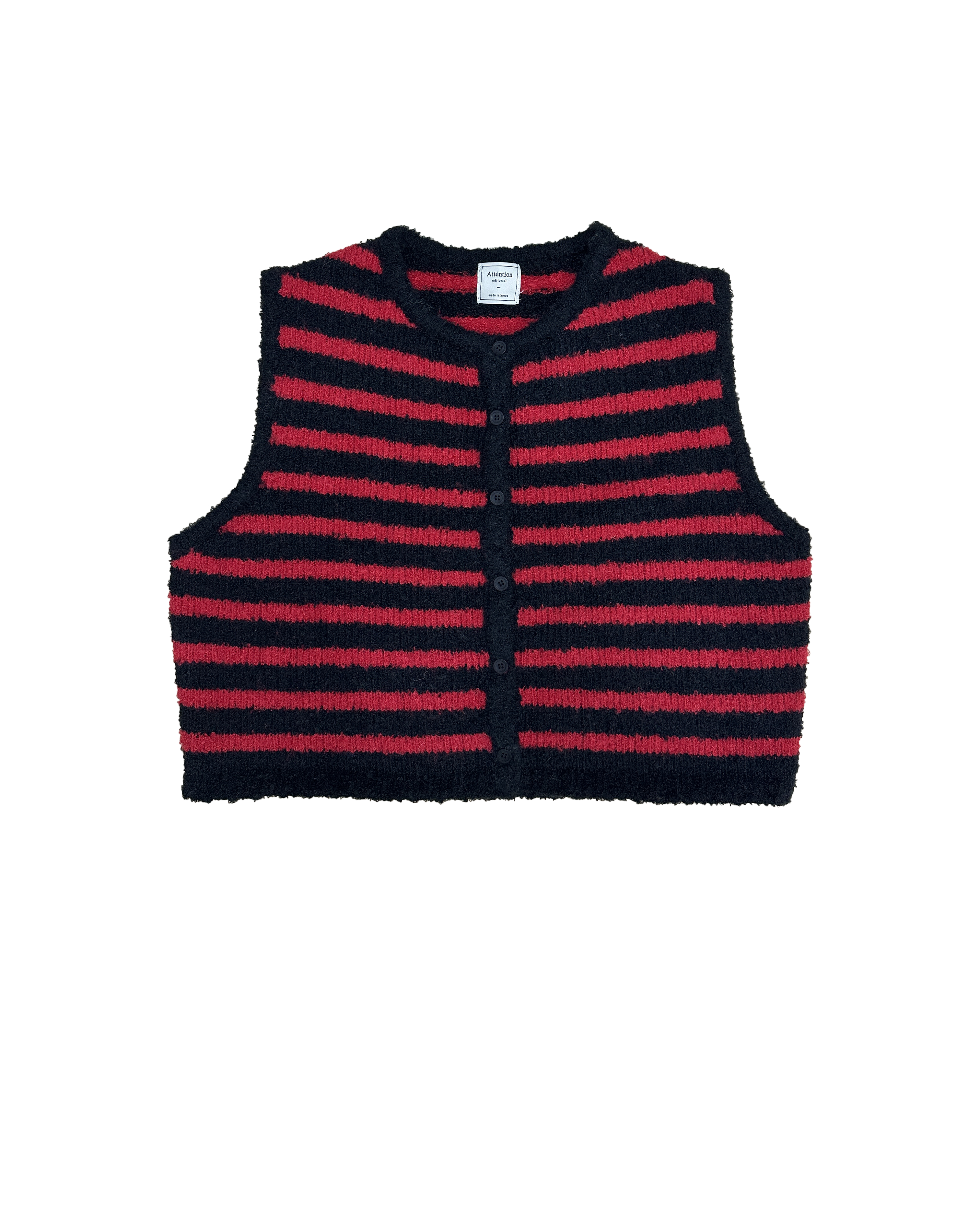 特色拼色毛冷背心