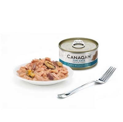 Canagan 貓罐頭 吞拿魚伴青口配方 (深藍) 75g【原箱12 罐】