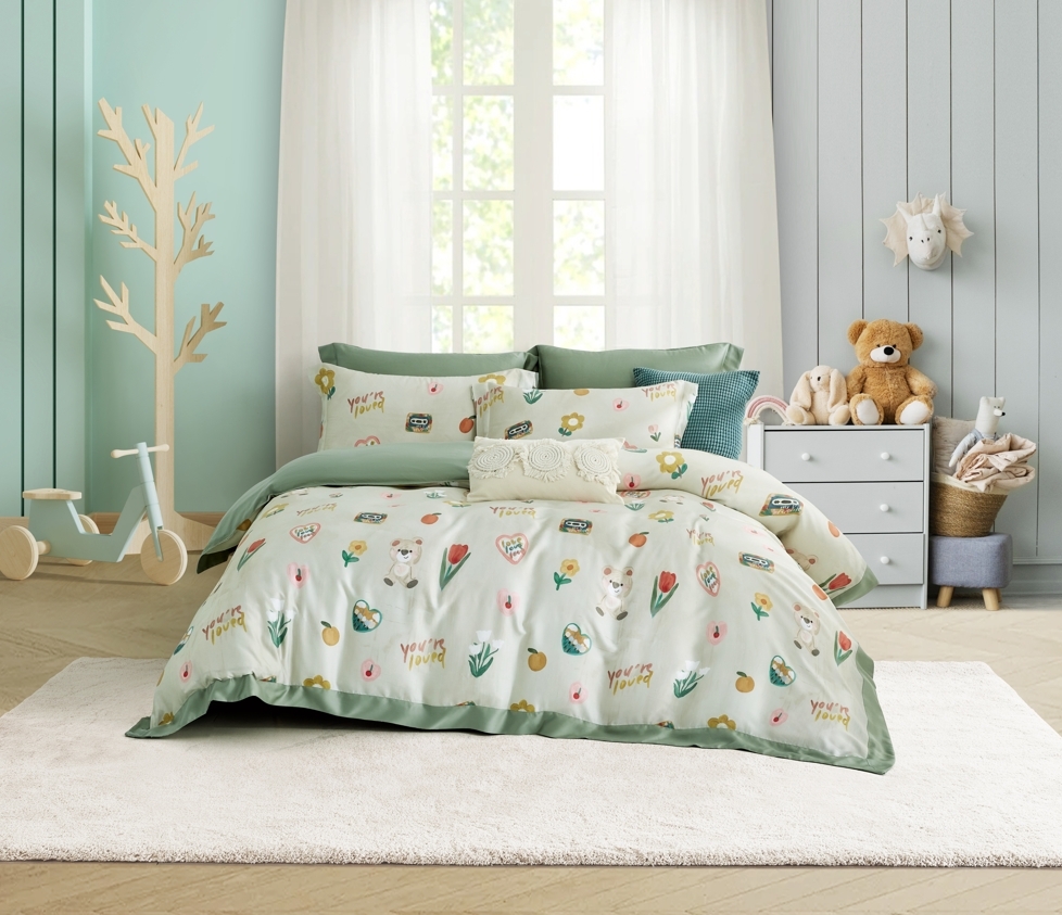 100%60支凡芮思【童伴】雙色翅膀款【兩用被+床包】