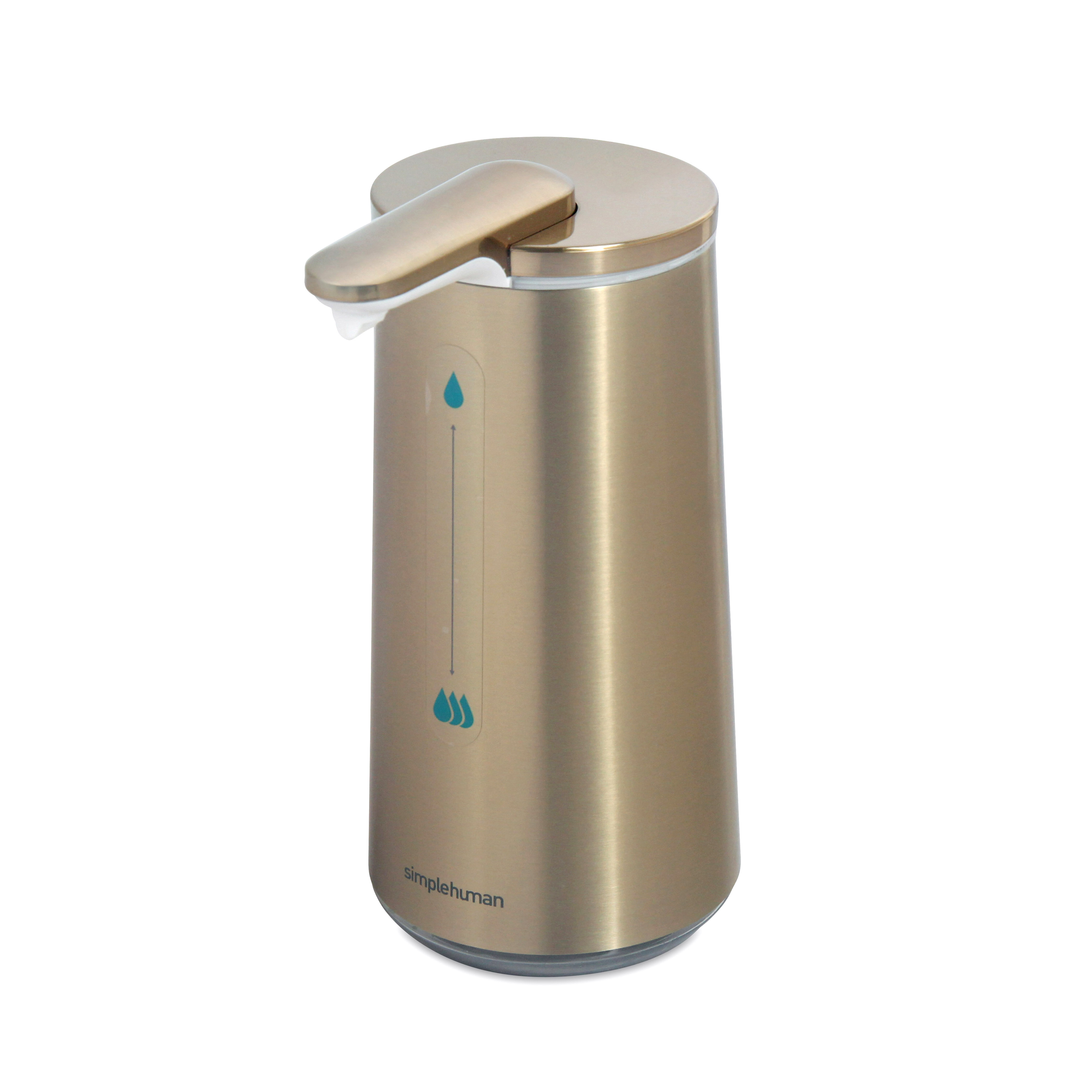 美國品牌SIMPLEHUMAN 10OZ 自動感應泡沫座 -黃銅 -ST1065