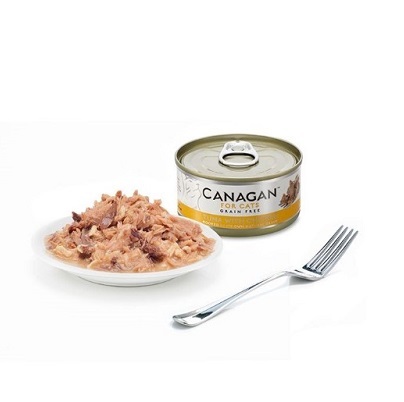 Canagan 貓罐頭 吞拿魚伴雞肉配方 (黃) 75g【原箱12 罐】