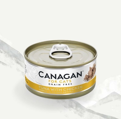 Canagan 貓罐頭 吞拿魚伴雞肉配方 (黃) 75g【原箱12 罐】