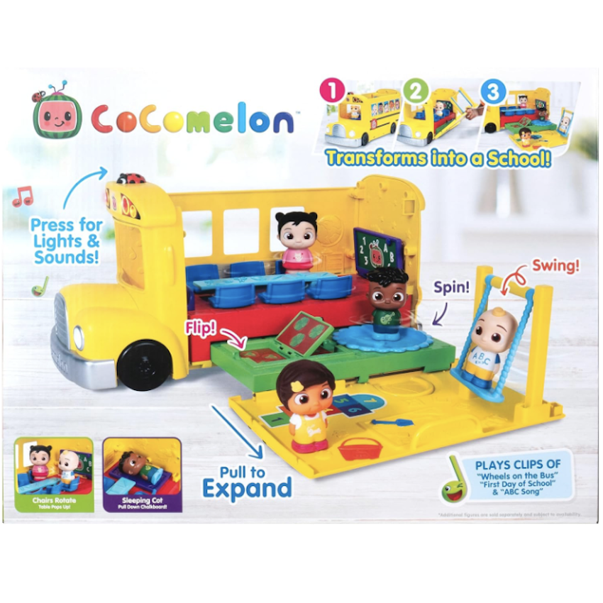 美國 Cocomelon 2 in 1 變形巴士玩具