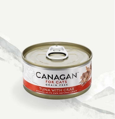 Canagan 貓罐頭 吞拿魚伴蟹肉配方 (淺棗紅) 75g【原箱12 罐】