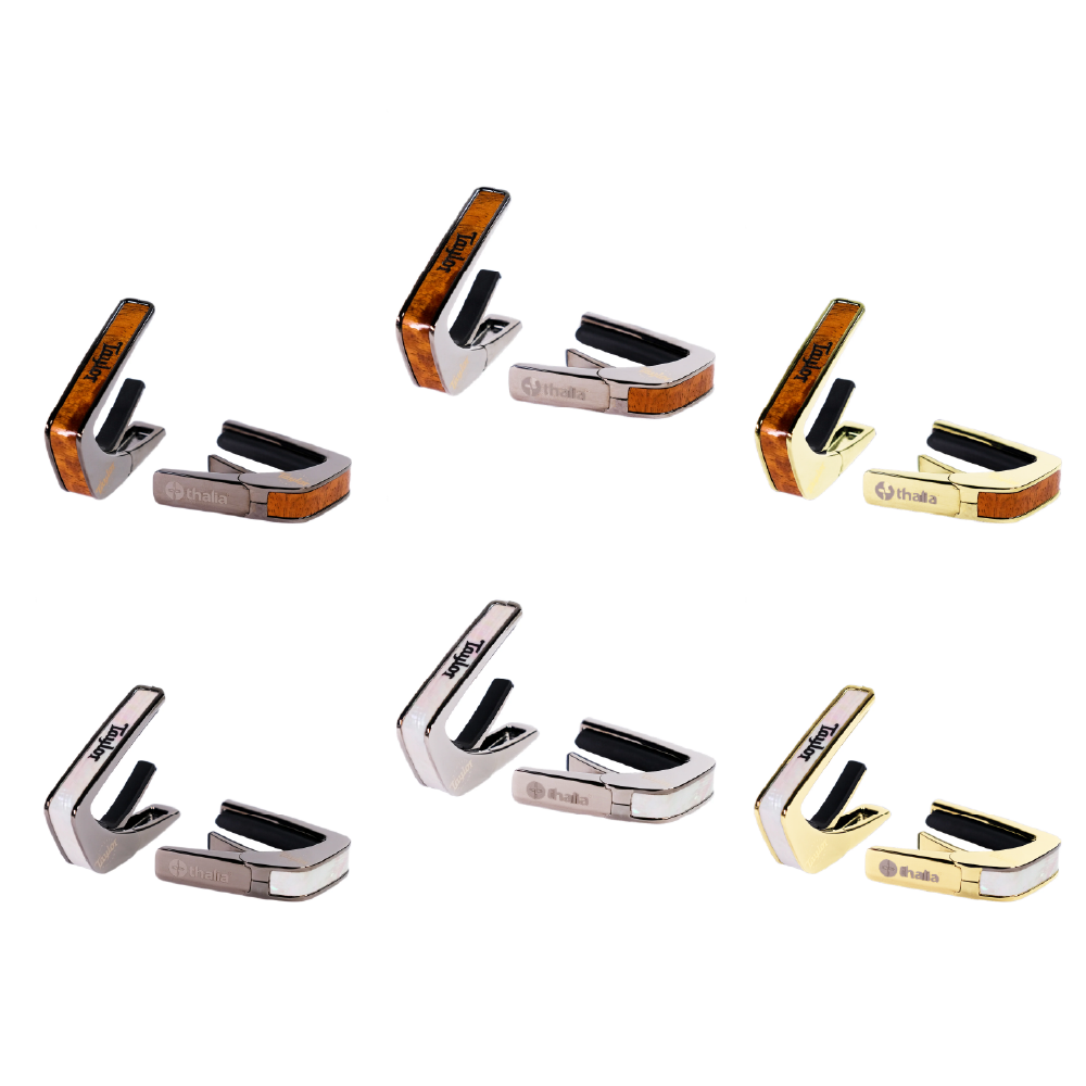 Thalia Thalia / Taylor Logo 官方授權 Capo 移調夾 (黑銀/銀色鍍鉻/24K金) — 三峽效果器