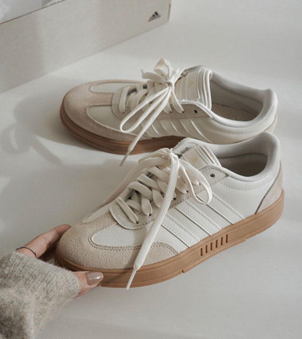 ADIDAS NEO GRADAS 牛奶白 米灰 米白 焦糖底 大地色 女鞋 IF7083 / 預購