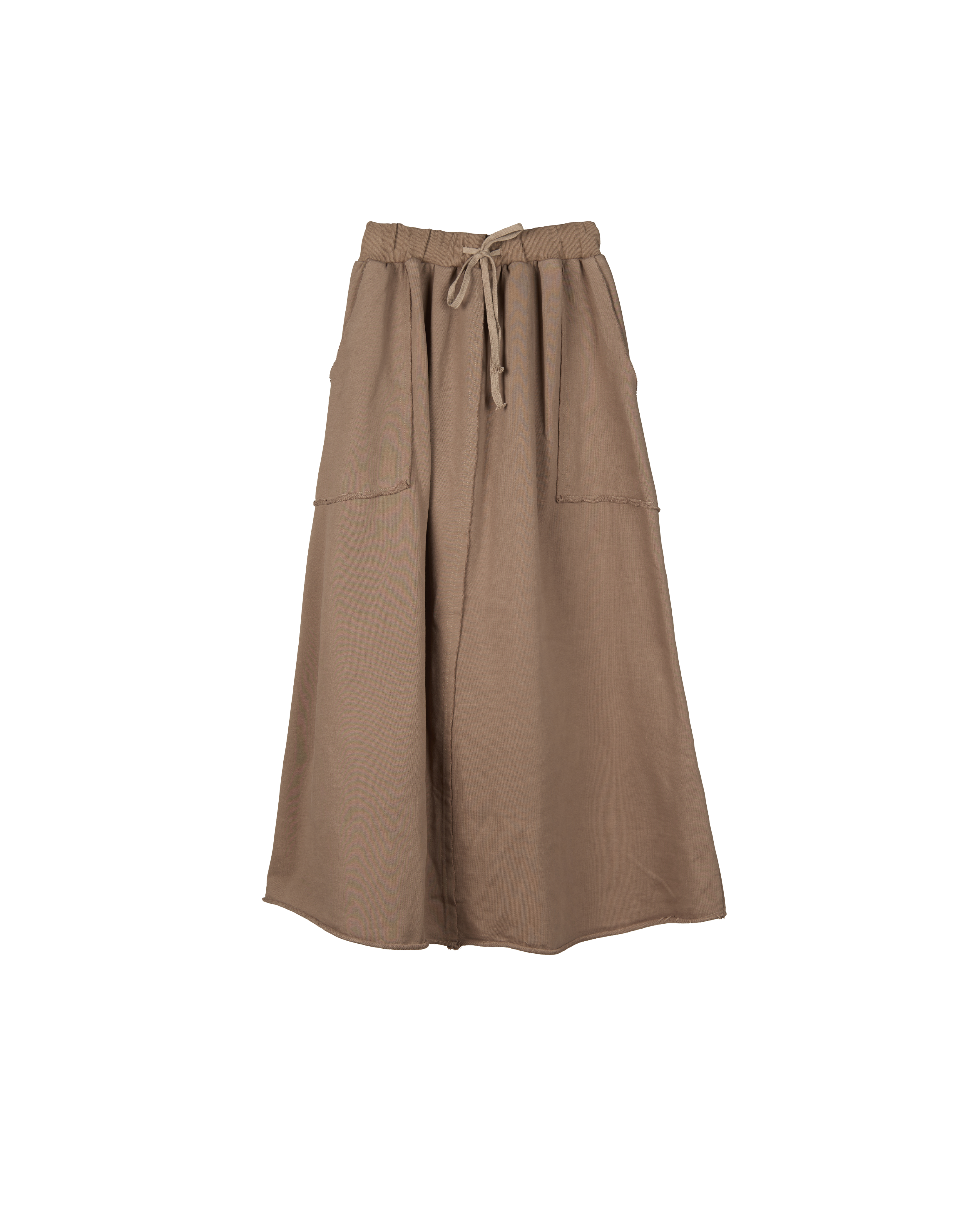 大口袋捲邊底衛衣料半裙