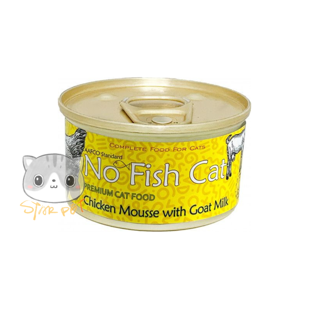 No Fish Cat Chicken Mousse with Goat Milk Cat Canned 85g