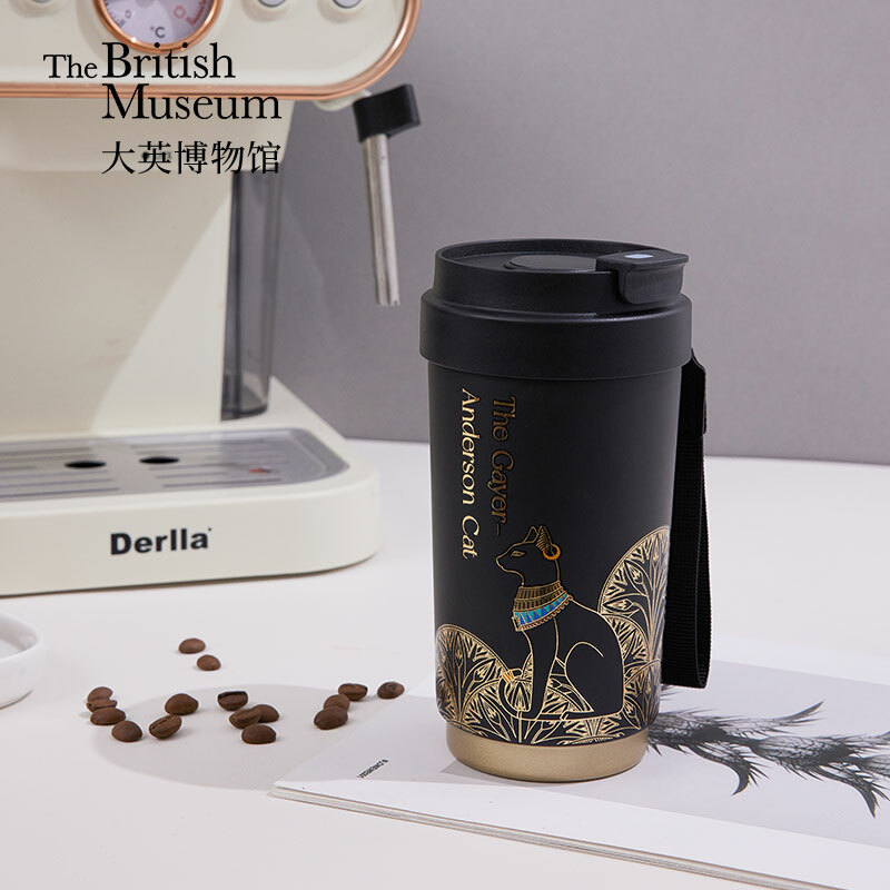 大英博物館｜蓋亞·安德森貓系列｜便攜顯溫咖啡保溫杯