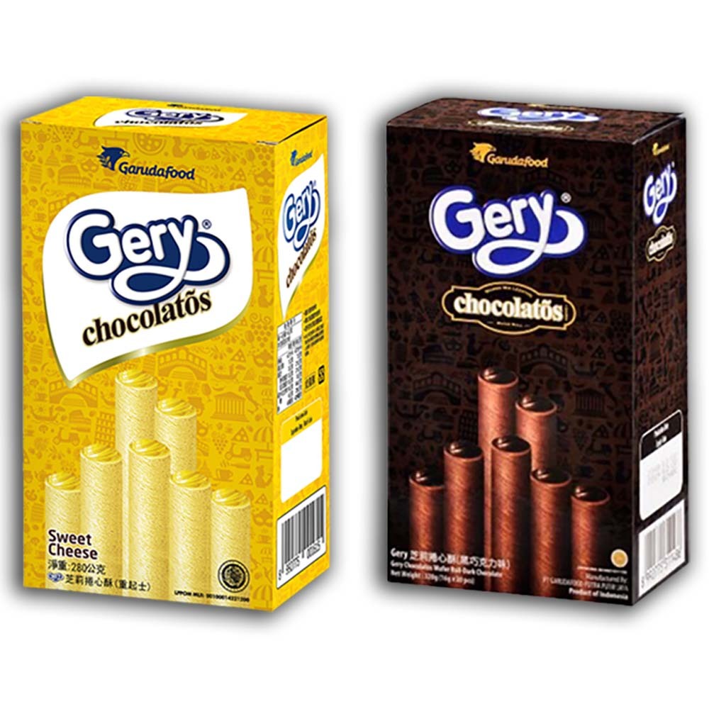印尼 Gery芝莉 捲心酥 威化捲 起士味 黑巧克力味 爆漿捲心酥 雪茄 黑雪茄