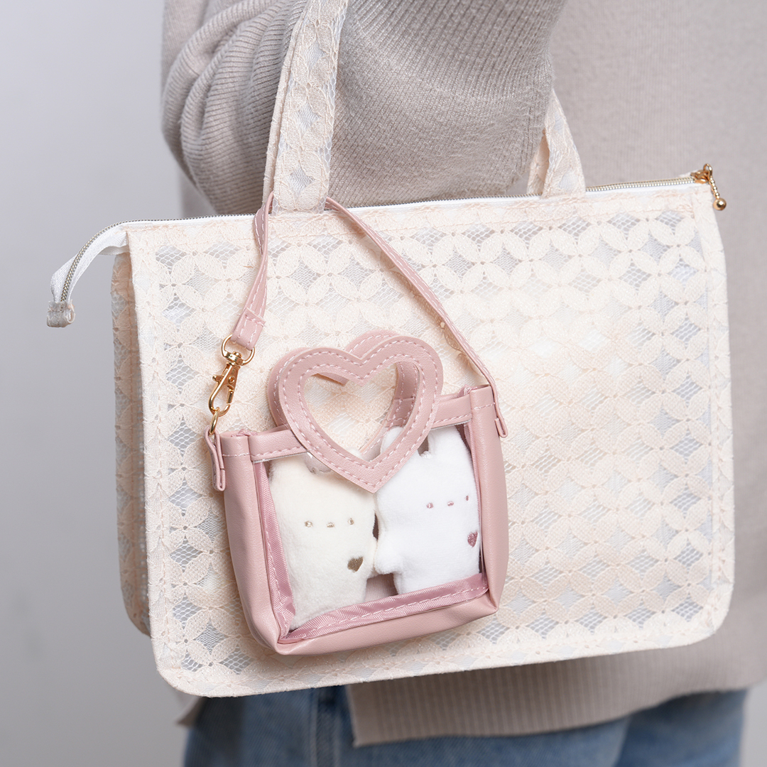 心形推活小物收納包/粉