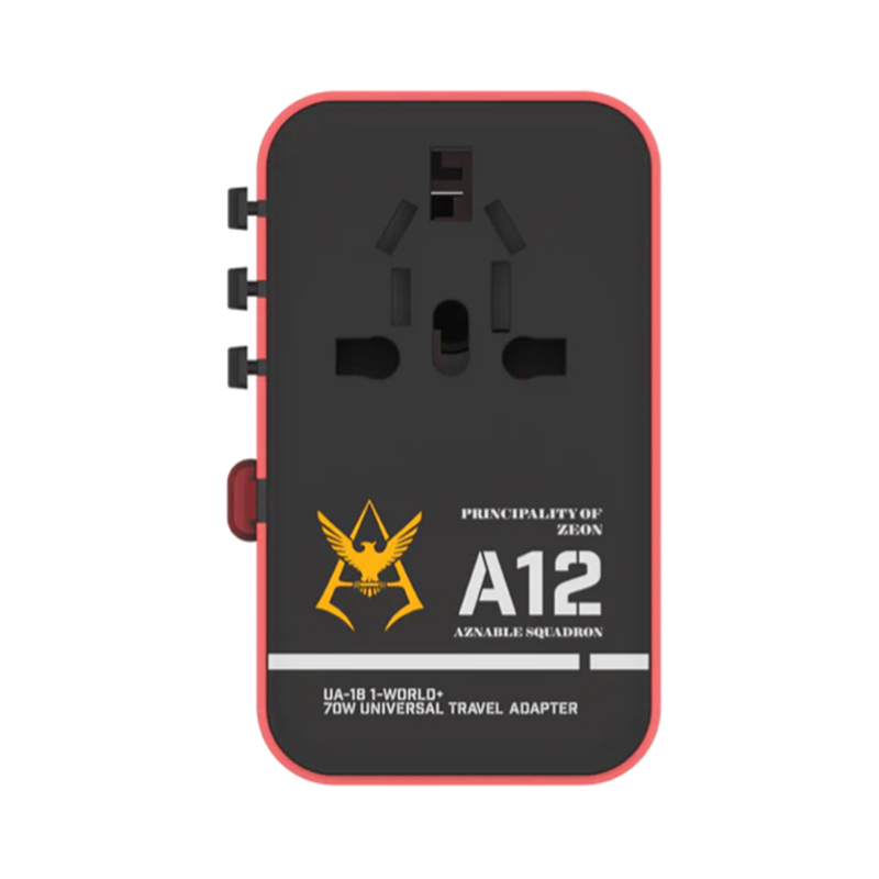 Momax x Gundam (白高達) 1-World+ 70W GaN 伸縮充電線旅行插座【UA18UKGDW】