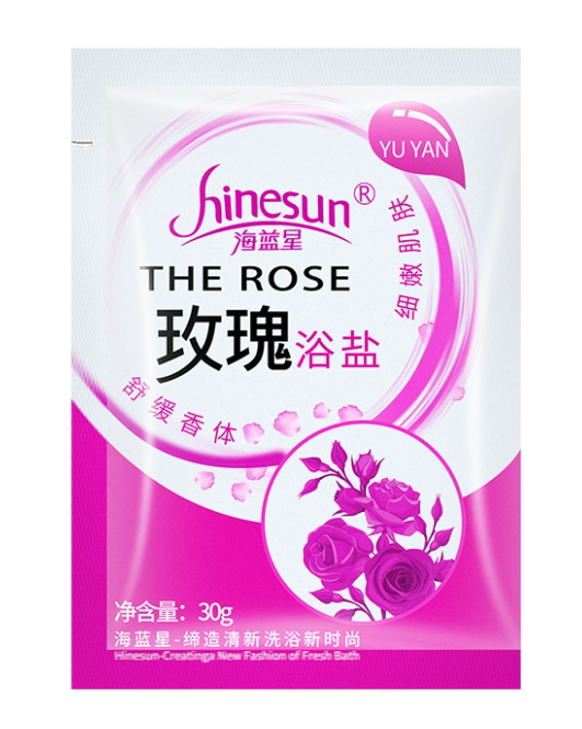 【特價品】袋裝浴鹽（ 1袋裝 玫瑰香型 規格：30g/袋）