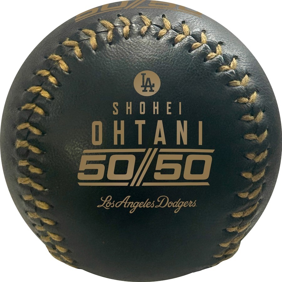 MLB棒球 Shohei Ohtani 大谷翔平 50/50 Club 50轟 50盜 歷史紀錄 紀念球 黑金 Rawlings 全新
