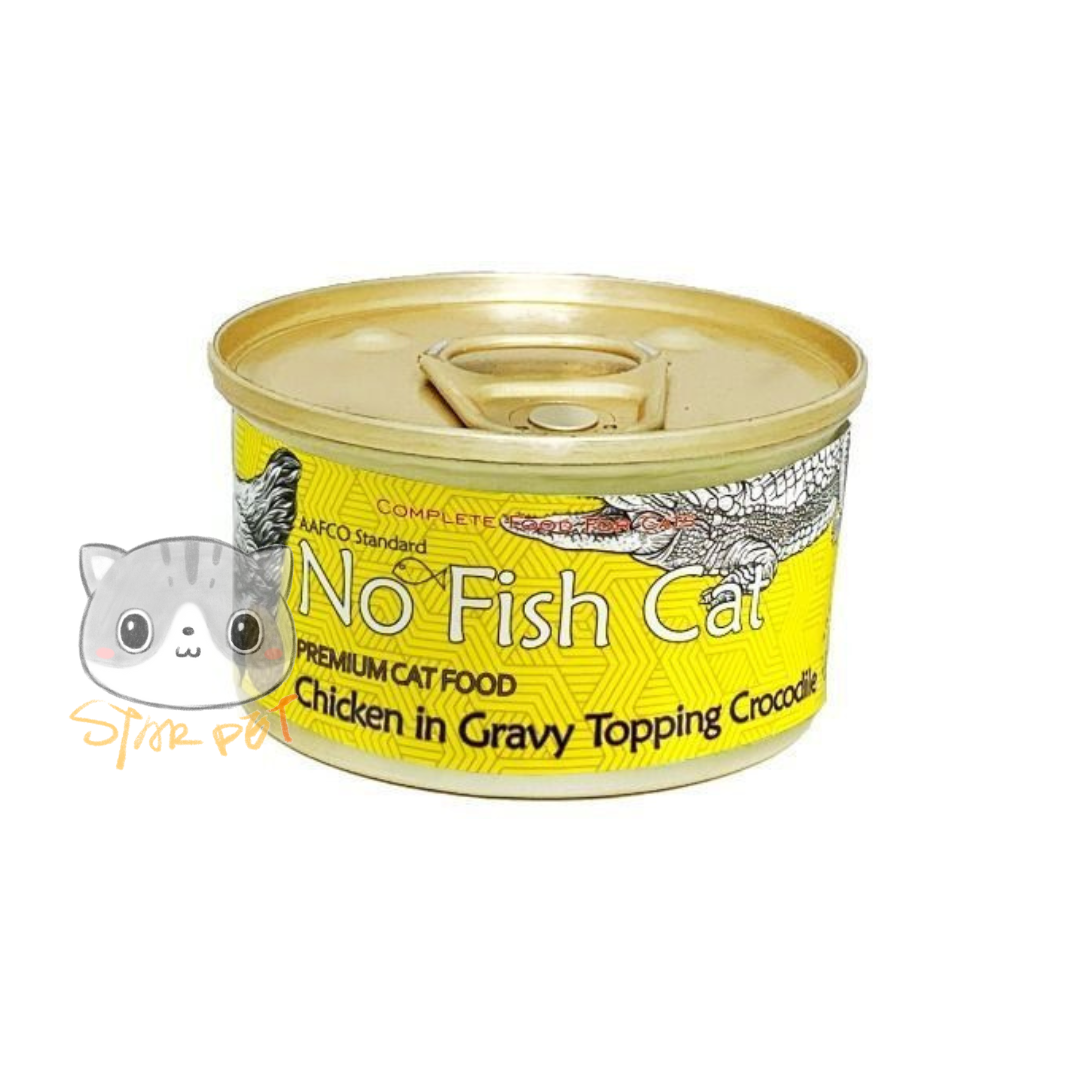 No Fish Cat Chicken in Gravy Topping Crocodile Cat Canned 85g