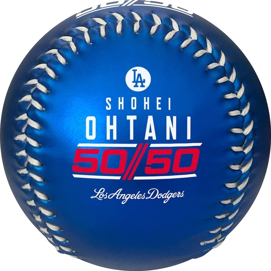 MLB棒球 Shohei Ohtani 大谷翔平 50/50 Club 50轟 50盜 歷史紀錄 紀念球 亮藍 Rawlings 全新