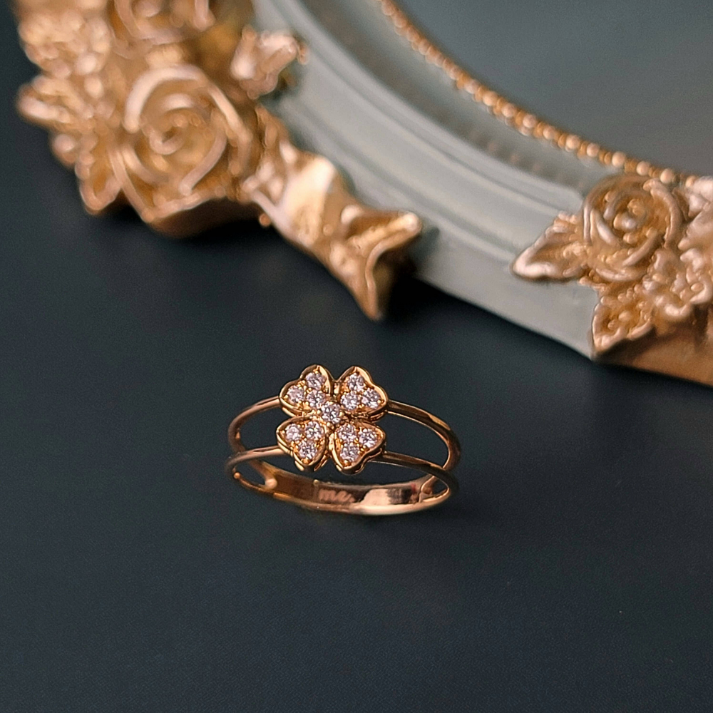 【me.luxe】K18幸運草15分鑽石戒