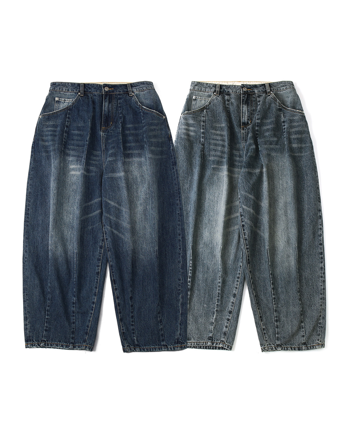 MOSELF Wide Balloon Denim Pants 水洗牛仔氣球寬褲 2色