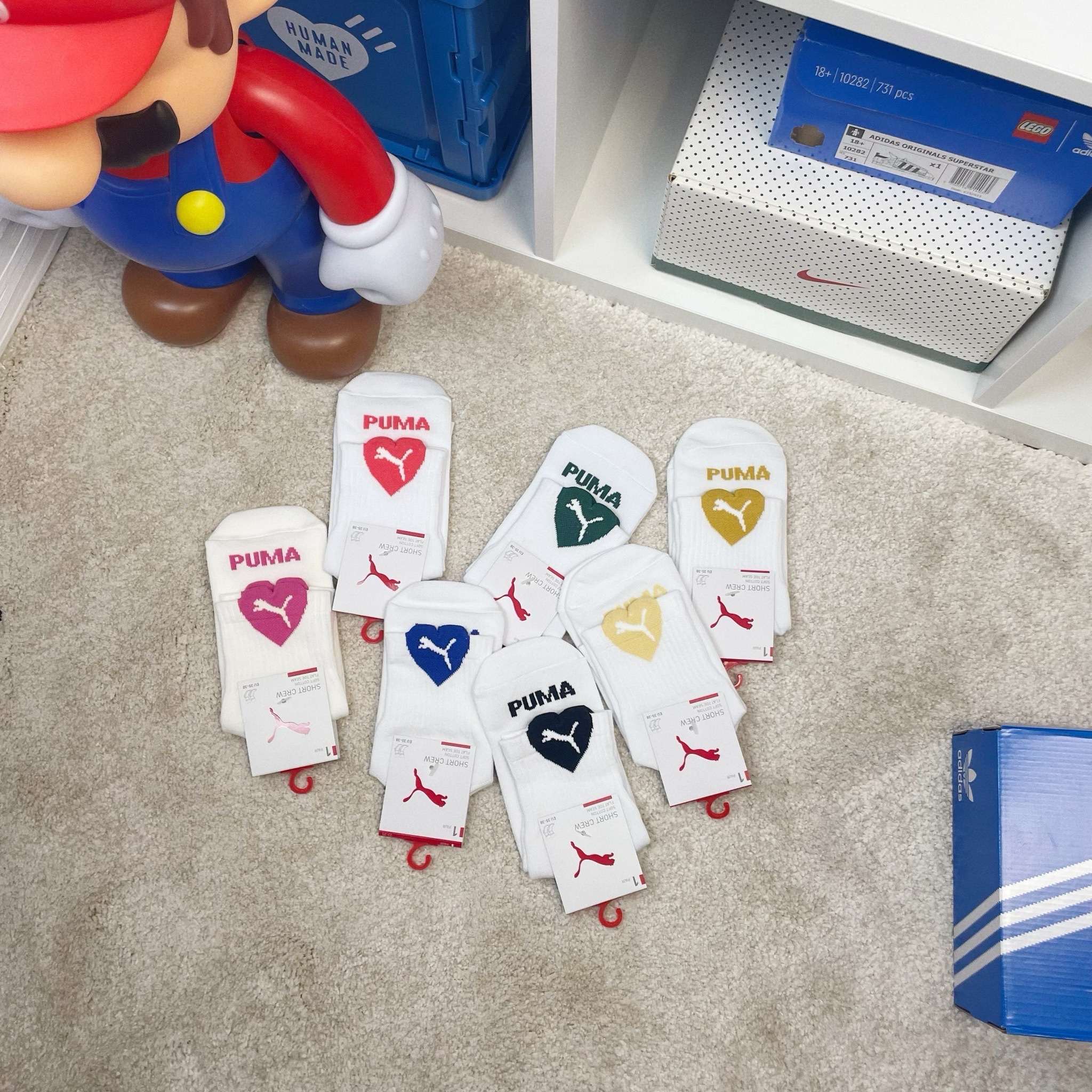 PUMA Fashion Socks 7色 愛心 LOGO 小腿襪 襪子 BB143009