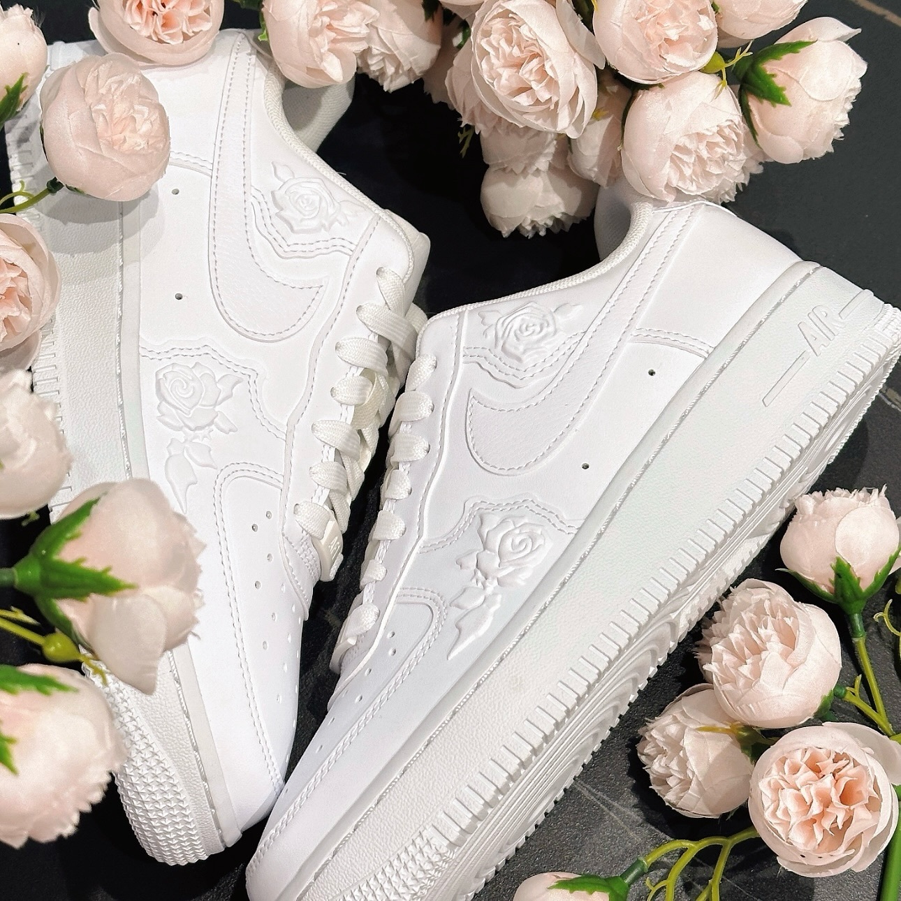 NIKE AIR FORCE 1 '07 ROSES 白玫瑰 AF1 女鞋 HF2016-100