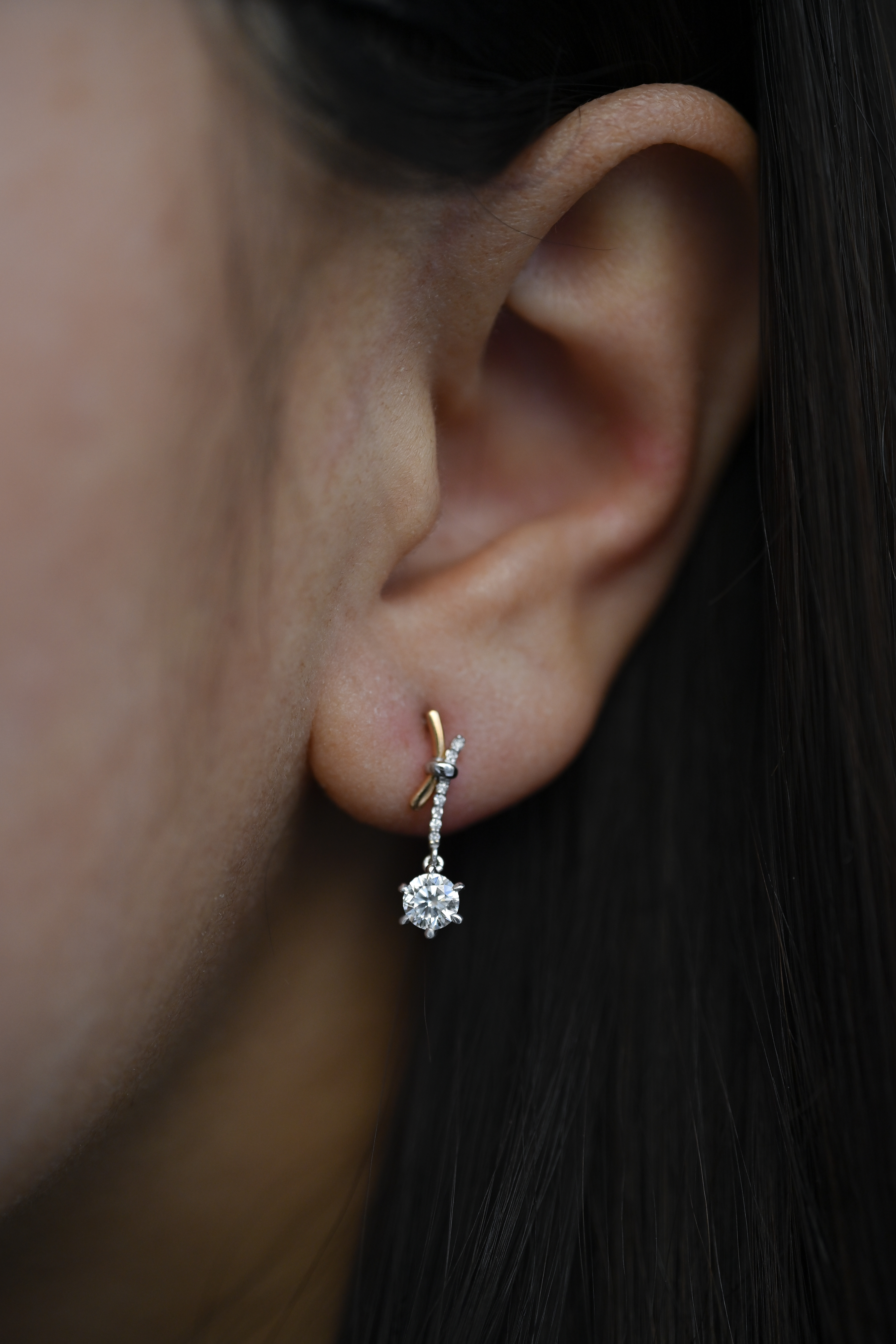 18K 0.60ct Diamond Earring
