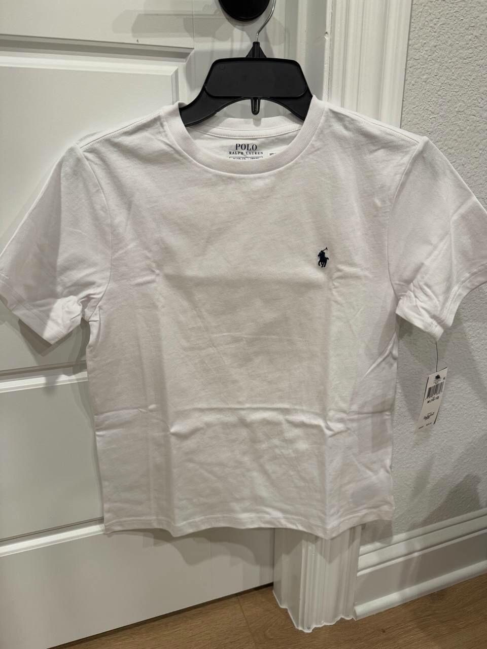 [USW] POLO RALPH LAUREN POLO BIG KID CREWNECK T-SHIRT,WHITE, 323832904035-WHITE (UZZ232)