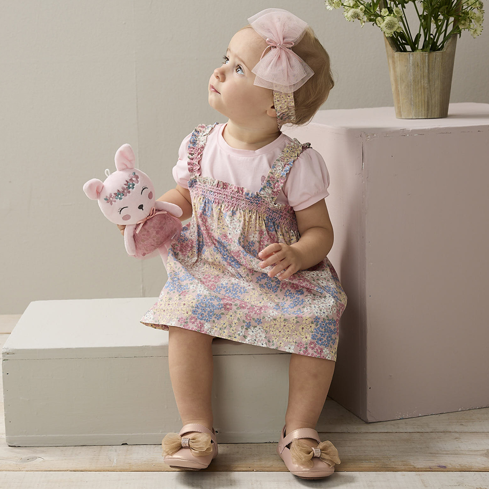 PIPPY 清新小碎花優雅吊帶裙三件組禮盒 粉